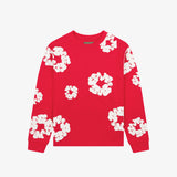 Denim Tears Cotton Wreath Long Sleeve T-Shirt Red
