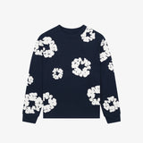Denim Tears Cotton Wreath Long Sleeve T-Shirt Navy