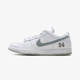 Nike SB Dunk Low Supreme 94 White Metallic Silver